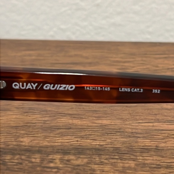 Quay X Guizio Slate Cat Eye Sunglasses in Brown Tort & Dark Brown - Picture 9 of 9